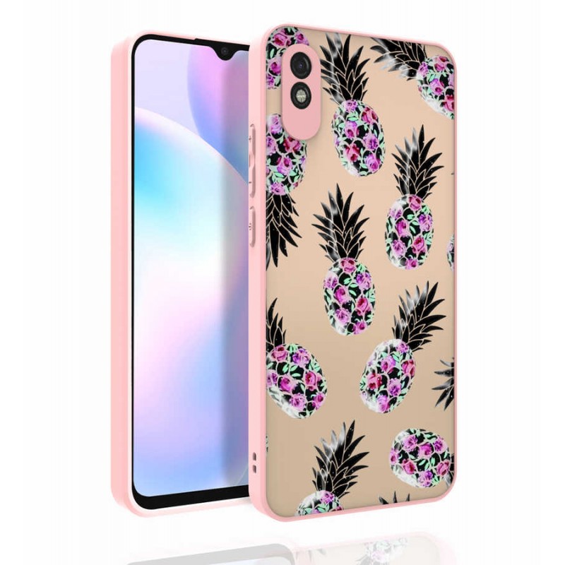 Bal-z Xiaomi Redmi 9A Kılıf Desenli Kamera Korumalı Parlak  Nora Kapak