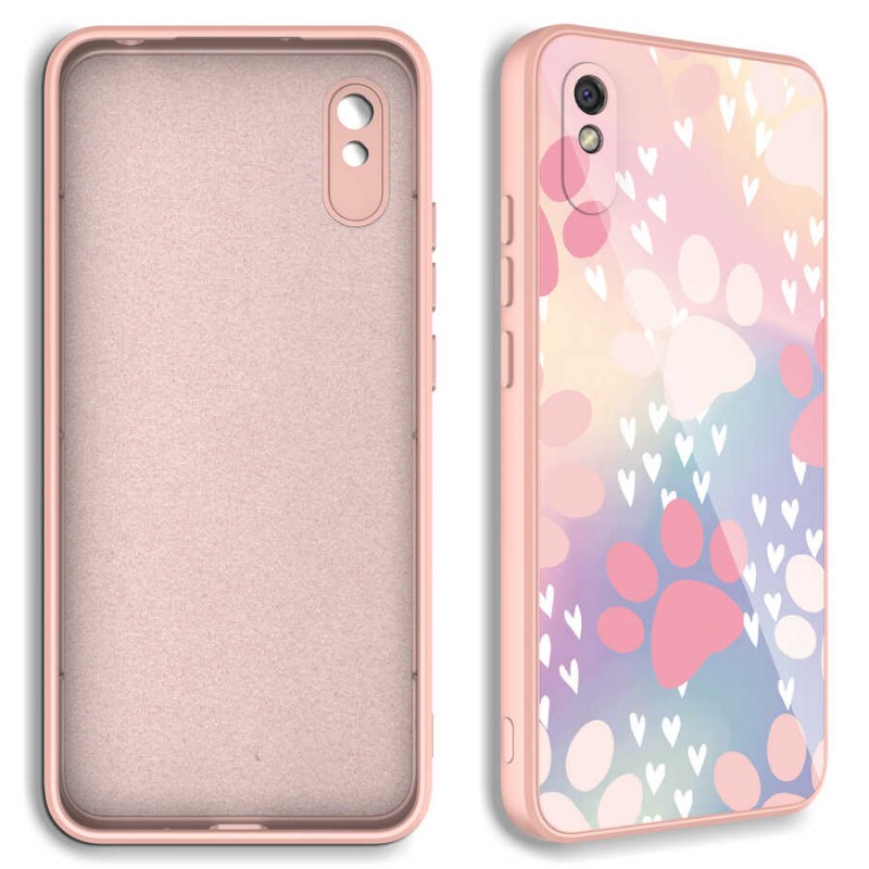 Bal-z Xiaomi Redmi 9A Kılıf Kamera Korumalı Desenli Sert Silikon  Epoksi Kapak