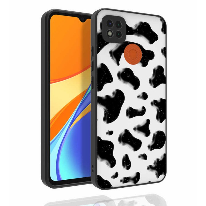 Xiaomi Redmi 9C Kılıf Desenli Kamera Korumalı Parlak Zore Nora Kapak