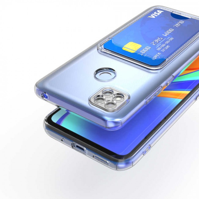Xiaomi Redmi 9C Kılıf Kartlıklı Şeffaf Zore Setra Clear Silikon Kapak Xiaomi Redmi 9C Kılıf Kartlıklı Şeffaf Zore Setra Clear Silikon Kapak