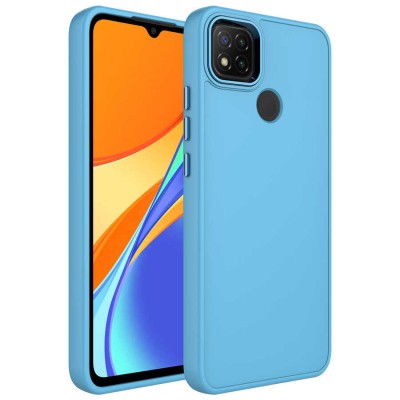 Bal-z Xiaomi Redmi 9C Kılıf Metal Çerçeve ve Buton Tasarımlı Silikon  Luna Kapak