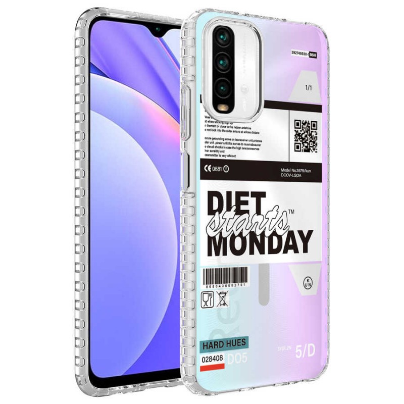 Bal-z Xiaomi Redmi Note 10 Kılıf Airbag Kenarlı Renkli Desenli Silikon  Elegans Kapak