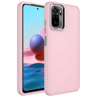 Xiaomi Redmi Note 10 Kılıf Metal Çerçeve ve Buton Tasarımlı Silikon Zore Luna Kapak Xiaomi Redmi Note 10 Kılıf Metal Çerçeve ve Buton Tasarımlı Silikon Zore Luna Kapak