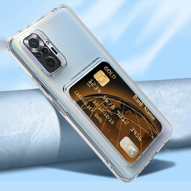 Xiaomi Redmi Note 10 Pro Kılıf Kartlıklı Şeffaf Zore Setra Clear Silikon Kapak Xiaomi Redmi Note 10 Pro Kılıf Kartlıklı Şeffaf Zore Setra Clear Silikon Kapak