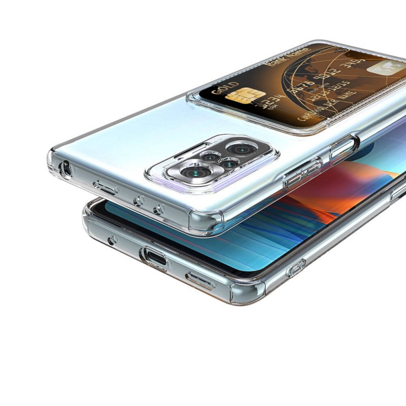 Bal-z Xiaomi Redmi Note 10 Pro Kılıf Kartlıklı Şeffaf  Setra Clear Silikon Kapak