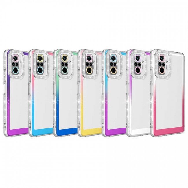Xiaomi Redmi Note 10 Pro Kılıf Simli ve Renk Geçiş Tasarımlı Lens Korumalı Zore Park Kapak Xiaomi Redmi Note 10 Pro Kılıf Simli ve Renk Geçiş Tasarımlı Lens Korumalı Zore Park Kapak