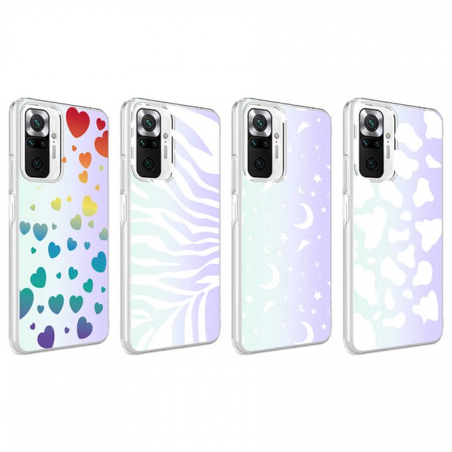 Xiaomi Redmi Note 10 Pro Kılıf Zore M-Blue Desenli Kapak Xiaomi Redmi Note 10 Pro Kılıf Zore M-Blue Desenli Kapak