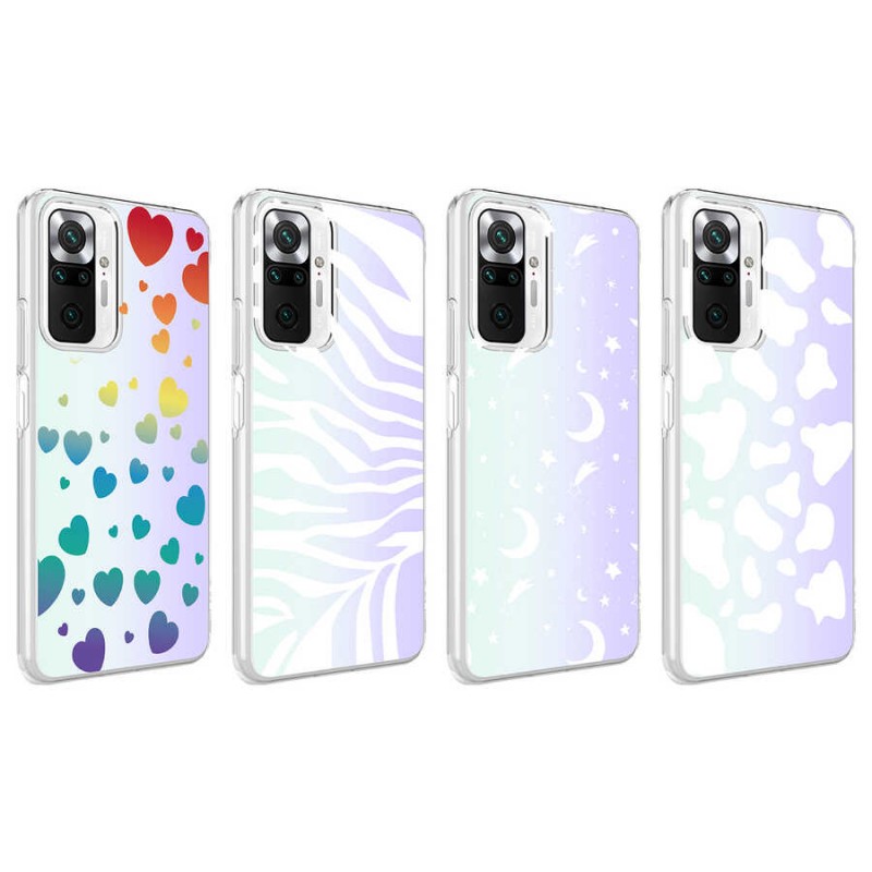 Bal-z Xiaomi Redmi Note 10 Pro Kılıf  M-Blue Desenli Kapak