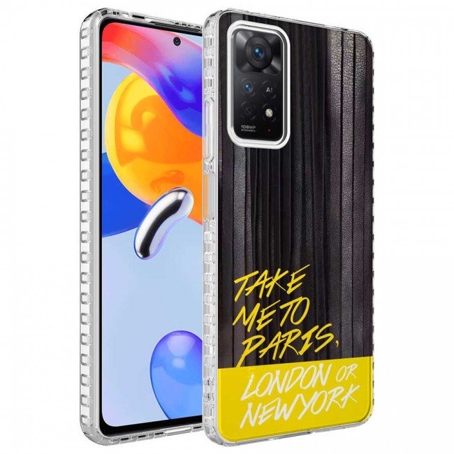 Xiaomi Redmi Note 11 Global Kılıf Airbag Kenarlı Renkli Desenli Silikon Zore Elegans Kapak Xiaomi Redmi Note 11 Global Kılıf Airbag Kenarlı Renkli Desenli Silikon Zore Elegans Kapak