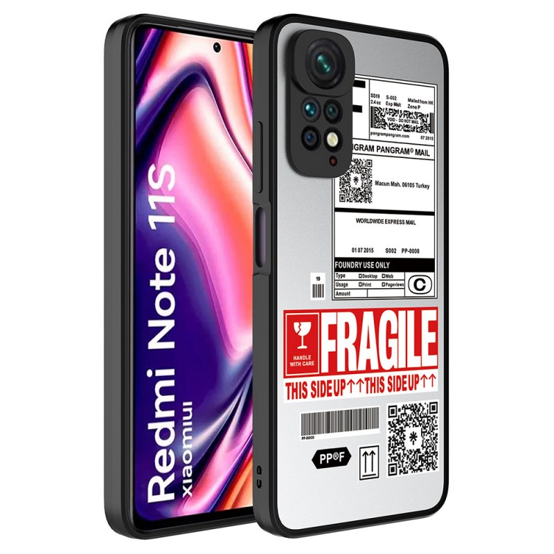 Bal-z Xiaomi Redmi Note 11 Global Kılıf Aynalı Desenli Kamera Korumalı Parlak  Mirror Kapak
