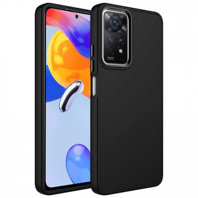 Xiaomi Redmi Note 11 Global Kılıf Metal Çerçeve ve Buton Tasarımlı Silikon Zore Luna Kapak Xiaomi Redmi Note 11 Global Kılıf Metal Çerçeve ve Buton Tasarımlı Silikon Zore Luna Kapak