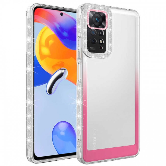 Xiaomi Redmi Note 11 Global Kılıf Simli ve Renk Geçiş Tasarımlı Lens Korumalı Zore Park Kapak Xiaomi Redmi Note 11 Global Kılıf Simli ve Renk Geçiş Tasarımlı Lens Korumalı Zore Park Kapak