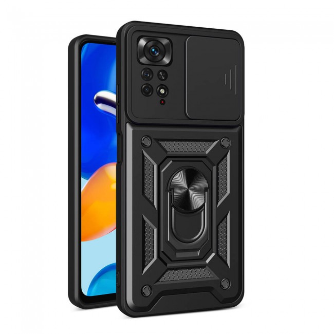 Xiaomi Redmi Note 11 Pro 4G Kılıf Magnetik Standlı Kamera Korumalı Zore Sürgülü Vega Kapak Xiaomi Redmi Note 11 Pro 4G Kılıf Magnetik Standlı Kamera Korumalı Zore Sürgülü Vega Kapak