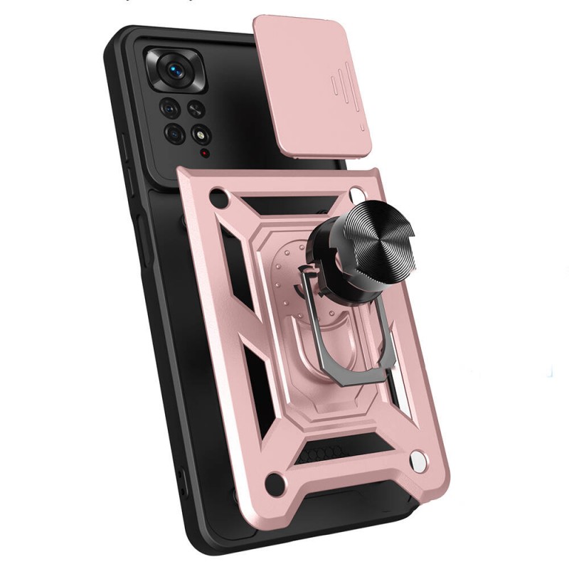 Bal-z Xiaomi Redmi Note 11 Pro 4G Kılıf Magnetik Standlı Kamera Korumalı  Sürgülü Vega Kapak