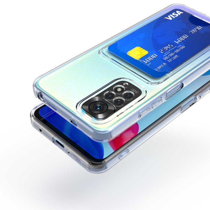 Bal-z Xiaomi Redmi Note 11 Pro 5G Kılıf Kartlıklı Şeffaf  Setra Clear Silikon Kapak