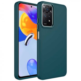Xiaomi Redmi Note 11 Pro 5G Kılıf Metal Çerçeve ve Buton Tasarımlı Silikon Zore Luna Kapak Xiaomi Redmi Note 11 Pro 5G Kılıf Metal Çerçeve ve Buton Tasarımlı Silikon Zore Luna Kapak