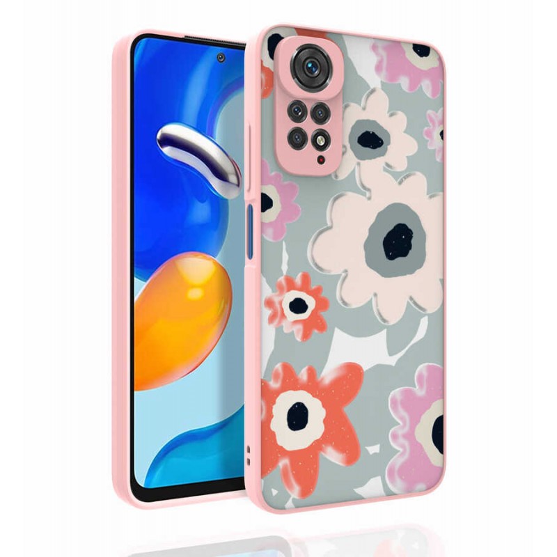 Bal-z Xiaomi Redmi Note 11S Global Kılıf Desenli Kamera Korumalı Parlak  Nora Kapak