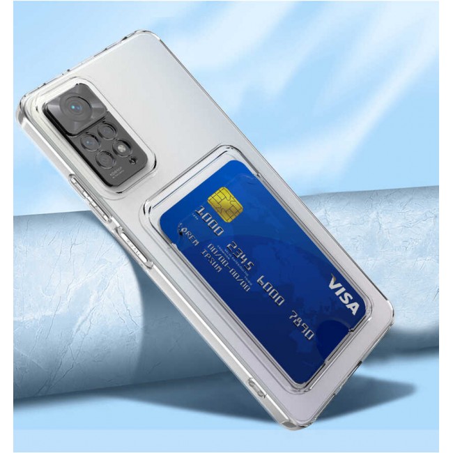 Xiaomi Redmi Note 11S Global Kılıf Kartlıklı Şeffaf Zore Setra Clear Silikon Kapak Xiaomi Redmi Note 11S Global Kılıf Kartlıklı Şeffaf Zore Setra Clear Silikon Kapak