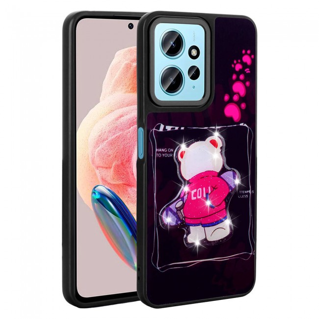 Xiaomi Redmi Note 12 4G Kılıf Parlayan Kabartmalı İkonik Figürlü Zore Amas Silikon Kapak Xiaomi Redmi Note 12 4G Kılıf Parlayan Kabartmalı İkonik Figürlü Zore Amas Silikon Kapak