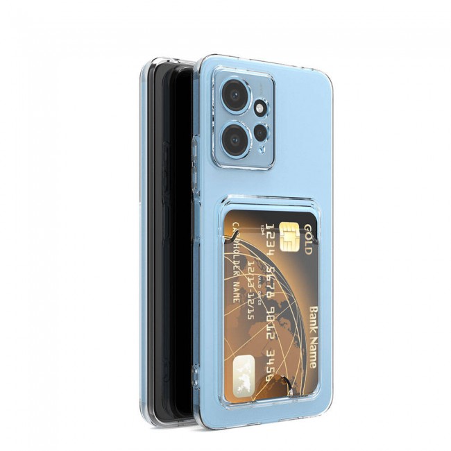 Xiaomi Redmi Note 12 5G Kılıf Kartlıklı Şeffaf Zore Setra Clear Silikon Kapak Xiaomi Redmi Note 12 5G Kılıf Kartlıklı Şeffaf Zore Setra Clear Silikon Kapak