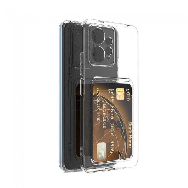 Xiaomi Redmi Note 12 5G Kılıf Kartlıklı Şeffaf Zore Setra Clear Silikon Kapak Xiaomi Redmi Note 12 5G Kılıf Kartlıklı Şeffaf Zore Setra Clear Silikon Kapak