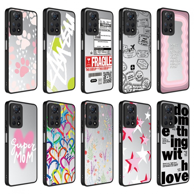 Xiaomi Redmi Note 12 Pro 4G Kılıf Aynalı Desenli Kamera Korumalı Parlak Zore Mirror Kapak Xiaomi Redmi Note 12 Pro 4G Kılıf Aynalı Desenli Kamera Korumalı Parlak Zore Mirror Kapak
