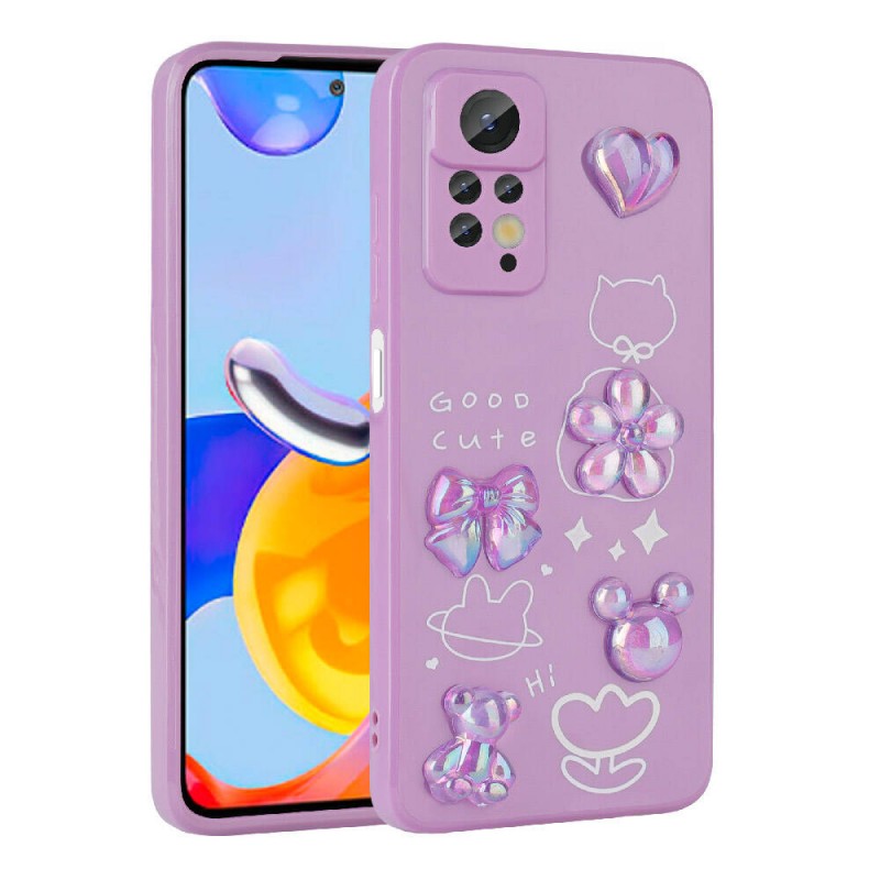 Bal-z Xiaomi Redmi Note 12 Pro 4G Kılıf Kabartma Figürlü Parlak  Toys Silikon Kapak