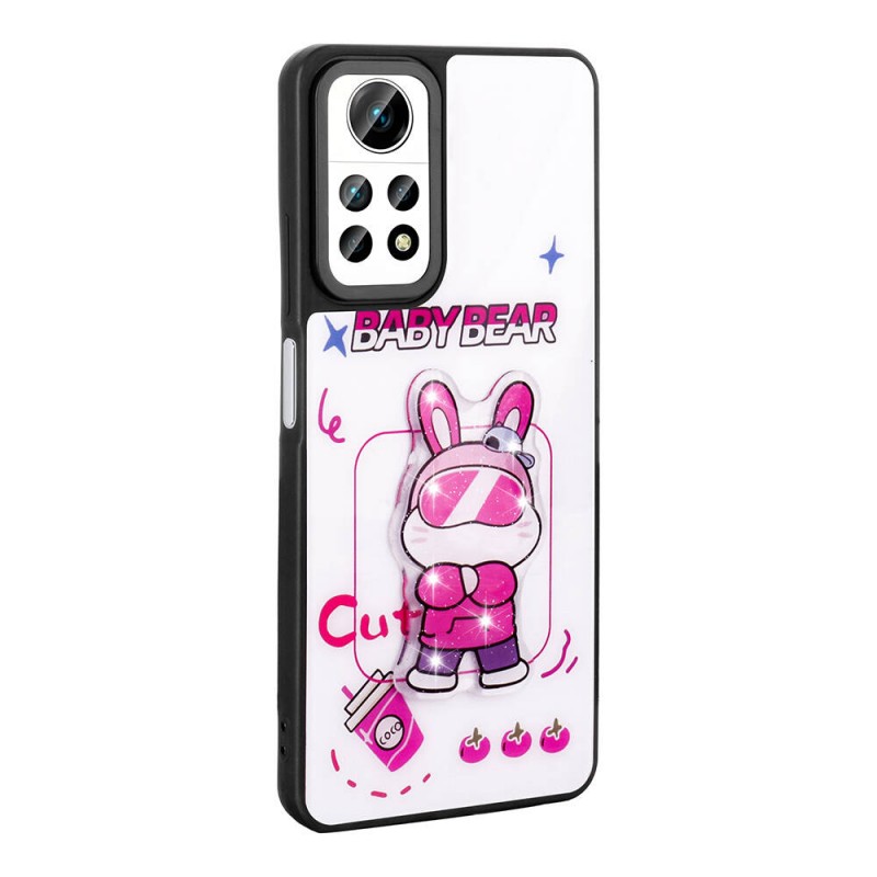 Bal-z Xiaomi Redmi Note 12 Pro 4G Kılıf Parlayan Kabartmalı İkonik Figürlü  Amas Silikon Kapak