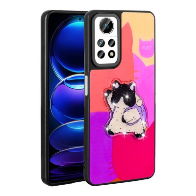 Bal-z Xiaomi Redmi Note 12 Pro 4G Kılıf Parlayan Kabartmalı İkonik Figürlü  Amas Silikon Kapak