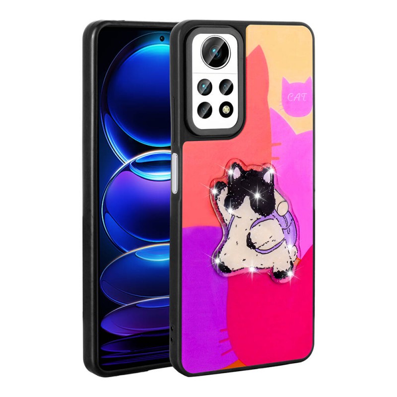 Bal-z Xiaomi Redmi Note 12 Pro 4G Kılıf Parlayan Kabartmalı İkonik Figürlü  Amas Silikon Kapak