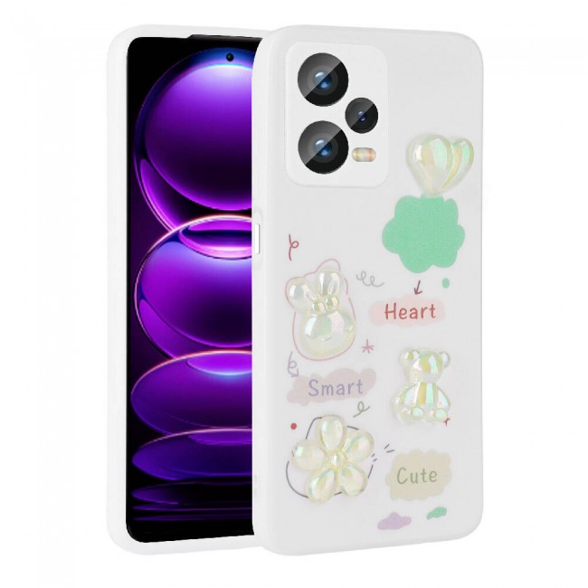 Xiaomi Redmi Note 12 Pro 5G Kılıf Kabartma Figürlü Parlak Zore Toys Silikon Kapak Xiaomi Redmi Note 12 Pro 5G Kılıf Kabartma Figürlü Parlak Zore Toys Silikon Kapak