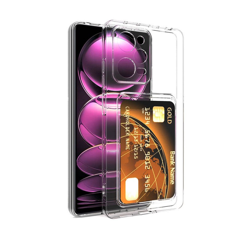 Bal-z Xiaomi Redmi Note 12 Pro 5G Kılıf Kartlıklı Şeffaf  Setra Clear Silikon Kapak