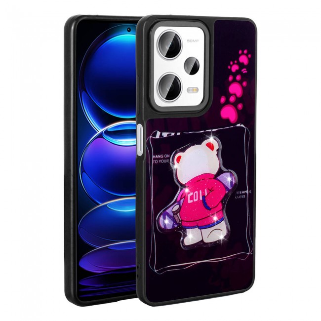 Xiaomi Redmi Note 12 Pro 5G Kılıf Parlayan Kabartmalı İkonik Figürlü Zore Amas Silikon Kapak Xiaomi Redmi Note 12 Pro 5G Kılıf Parlayan Kabartmalı İkonik Figürlü Zore Amas Silikon Kapak