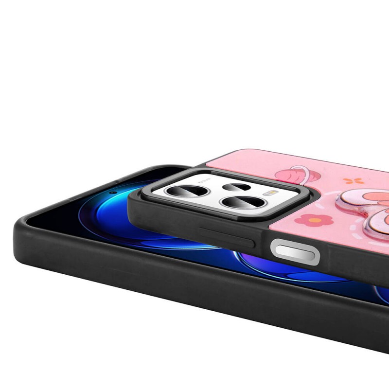 Bal-z Xiaomi Redmi Note 12 Pro 5G Kılıf Parlayan Kabartmalı İkonik Figürlü  Amas Silikon Kapak