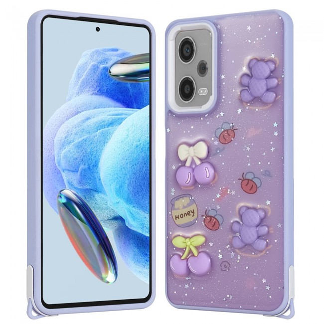 Xiaomi Redmi Note 12 Pro 5G Kılıf Parlayan Simli Kabartma Figürlü Zore Cevze Kapak Xiaomi Redmi Note 12 Pro 5G Kılıf Parlayan Simli Kabartma Figürlü Zore Cevze Kapak