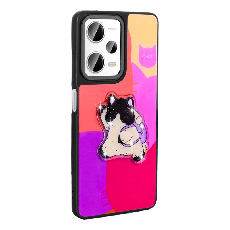 Bal-z Xiaomi Redmi Note 12 Pro Plus 5G Kılıf Parlayan Kabartmalı İkonik Figürlü  Amas Silikon Kapak