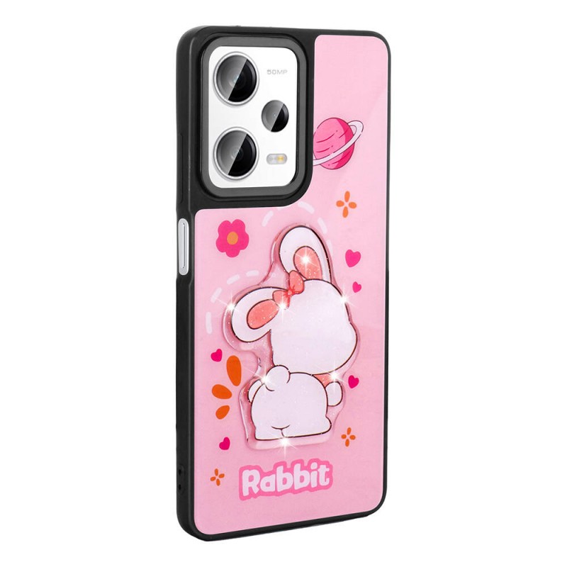 Bal-z Xiaomi Redmi Note 12 Pro Plus 5G Kılıf Parlayan Kabartmalı İkonik Figürlü  Amas Silikon Kapak