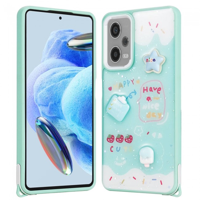 Xiaomi Redmi Note 12 Pro Plus 5G Kılıf Parlayan Simli Kabartma Figürlü Zore Cevze Kapak Xiaomi Redmi Note 12 Pro Plus 5G Kılıf Parlayan Simli Kabartma Figürlü Zore Cevze Kapak