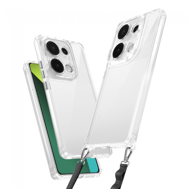 Xiaomi Redmi Note 13 Pro 4G Kılıf Airbagli Takılabilir Askı Aparatlı Zore Snap Silikon Kapak Xiaomi Redmi Note 13 Pro 4G Kılıf Airbagli Takılabilir Askı Aparatlı Zore Snap Silikon Kapak