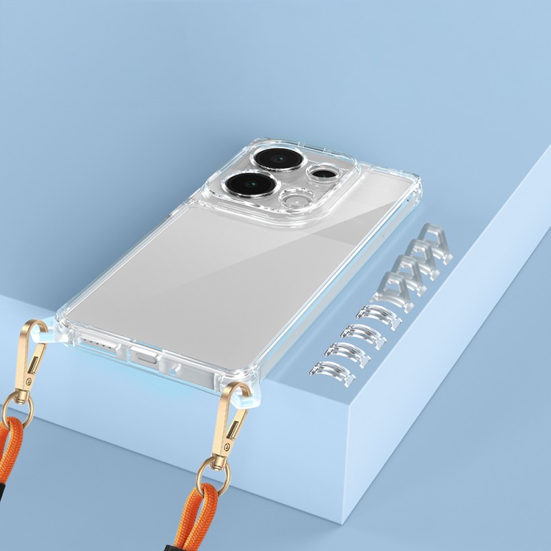 Bal-z Xiaomi Redmi Note 13 Pro 4G Kılıf Airbagli Takılabilir Askı Aparatlı Zore Snap Silikon Kapak