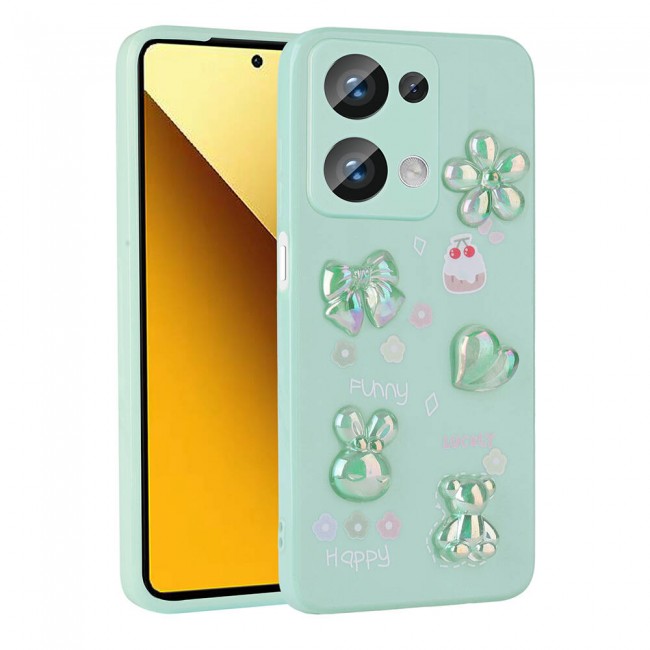 Xiaomi Redmi Note 13 Pro 4G Kılıf Kabartma Figürlü Parlak Zore Toys Silikon Kapak Xiaomi Redmi Note 13 Pro 4G Kılıf Kabartma Figürlü Parlak Zore Toys Silikon Kapak