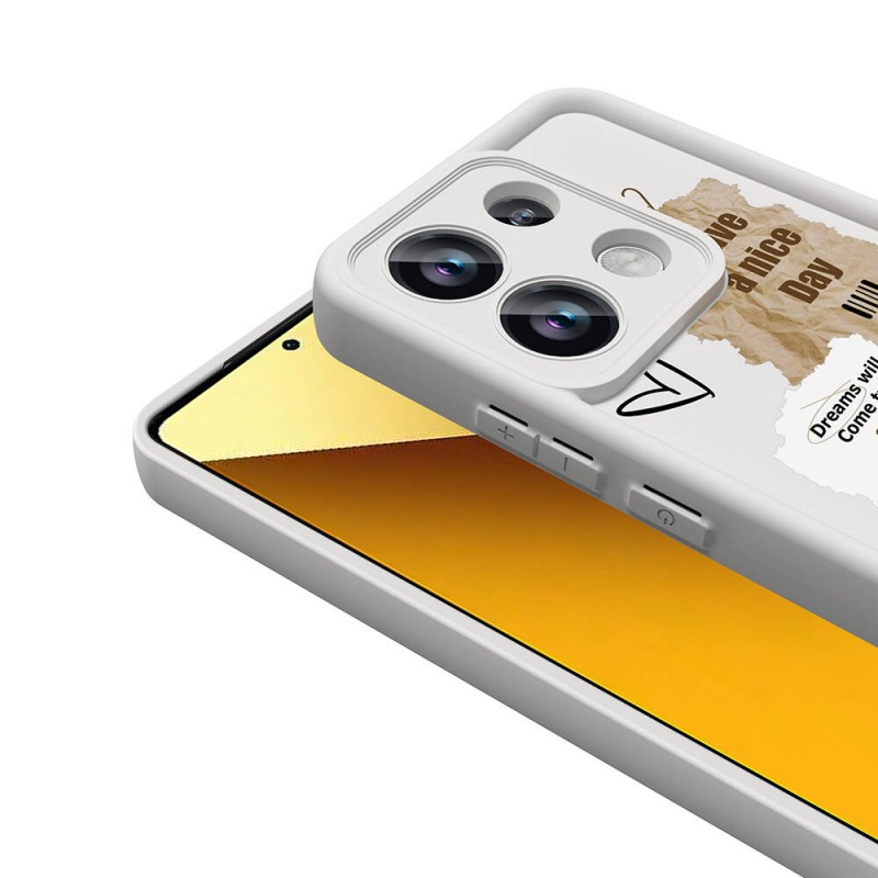 Bal-z Xiaomi Redmi Note 13 Pro 4G Kılıf Kamera Korumalı Baskılı Arka Yüzey  Klas Kapak