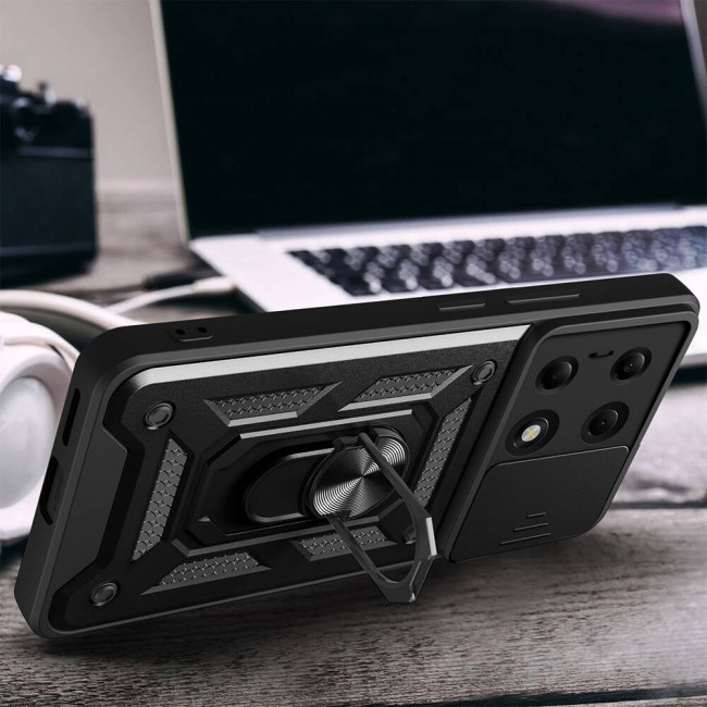 Xiaomi Redmi Note 13 Pro 4G Kılıf Magnetik Standlı Kamera Korumalı Zore Sürgülü Vega Kapak Xiaomi Redmi Note 13 Pro 4G Kılıf Magnetik Standlı Kamera Korumalı Zore Sürgülü Vega Kapak
