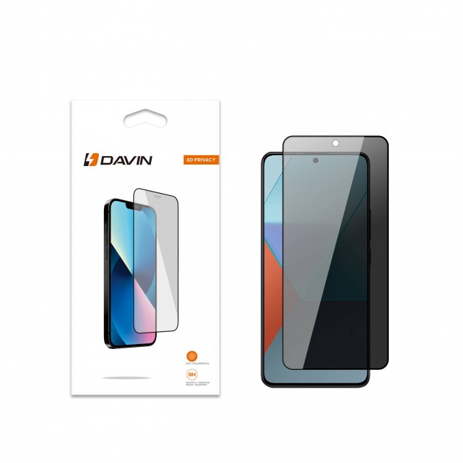 Xiaomi Redmi Note 13 Pro 5G Davin 5D Privacy Cam Ekran Koruyucu Xiaomi Redmi Note 13 Pro 5G Davin 5D Privacy Cam Ekran Koruyucu