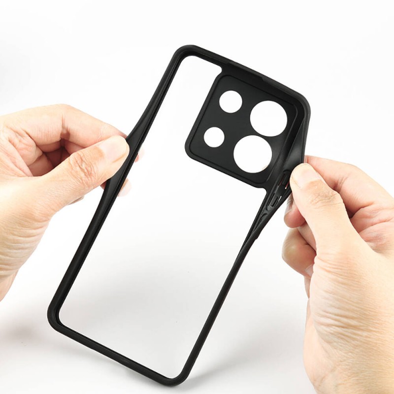 Bal-z Xiaomi Redmi Note 13 Pro 5G Kılıf Kamera Korumalı Şeffaf Arka Yüzey  New Roll Kapak