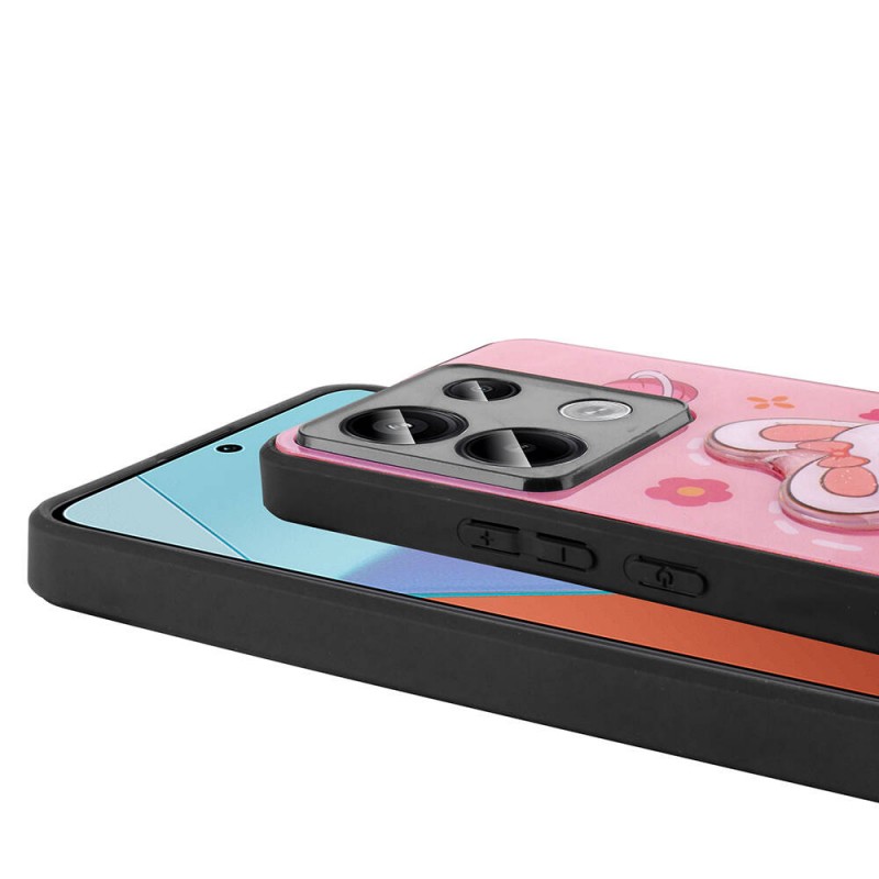 Bal-z Xiaomi Redmi Note 13 Pro 5G Kılıf Parlayan Kabartmalı İkonik Figürlü  Amas Silikon Kapak