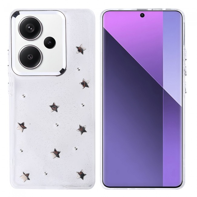 Xiaomi Redmi Note 13 Pro Plus 5G Kılıf Airbag Tasarımlı Simli Şeffaf Zore Kutup Kapak Xiaomi Redmi Note 13 Pro Plus 5G Kılıf Airbag Tasarımlı Simli Şeffaf Zore Kutup Kapak