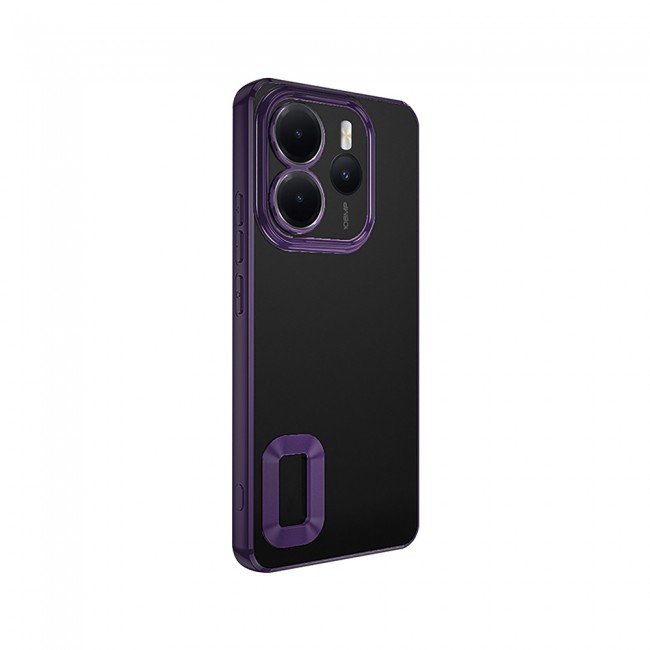 Xiaomi Redmi Note 14 4G Kılıf Kamera Korumalı Logo Gösteren Zore Omega Kapak