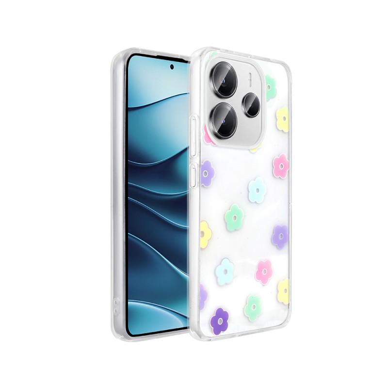 Bal-z Xiaomi Redmi Note 14 4G Kılıf Şeffaf Figürlü Zore Folk Sert Kapak