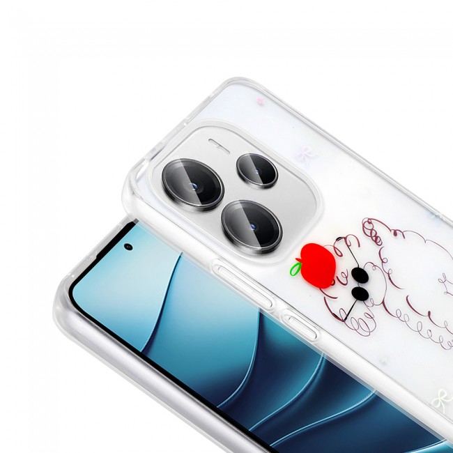 Xiaomi Redmi Note 14 4G Kılıf Şeffaf Figürlü Zore Folk Sert Kapak Xiaomi Redmi Note 14 4G Kılıf Şeffaf Figürlü Zore Folk Sert Kapak